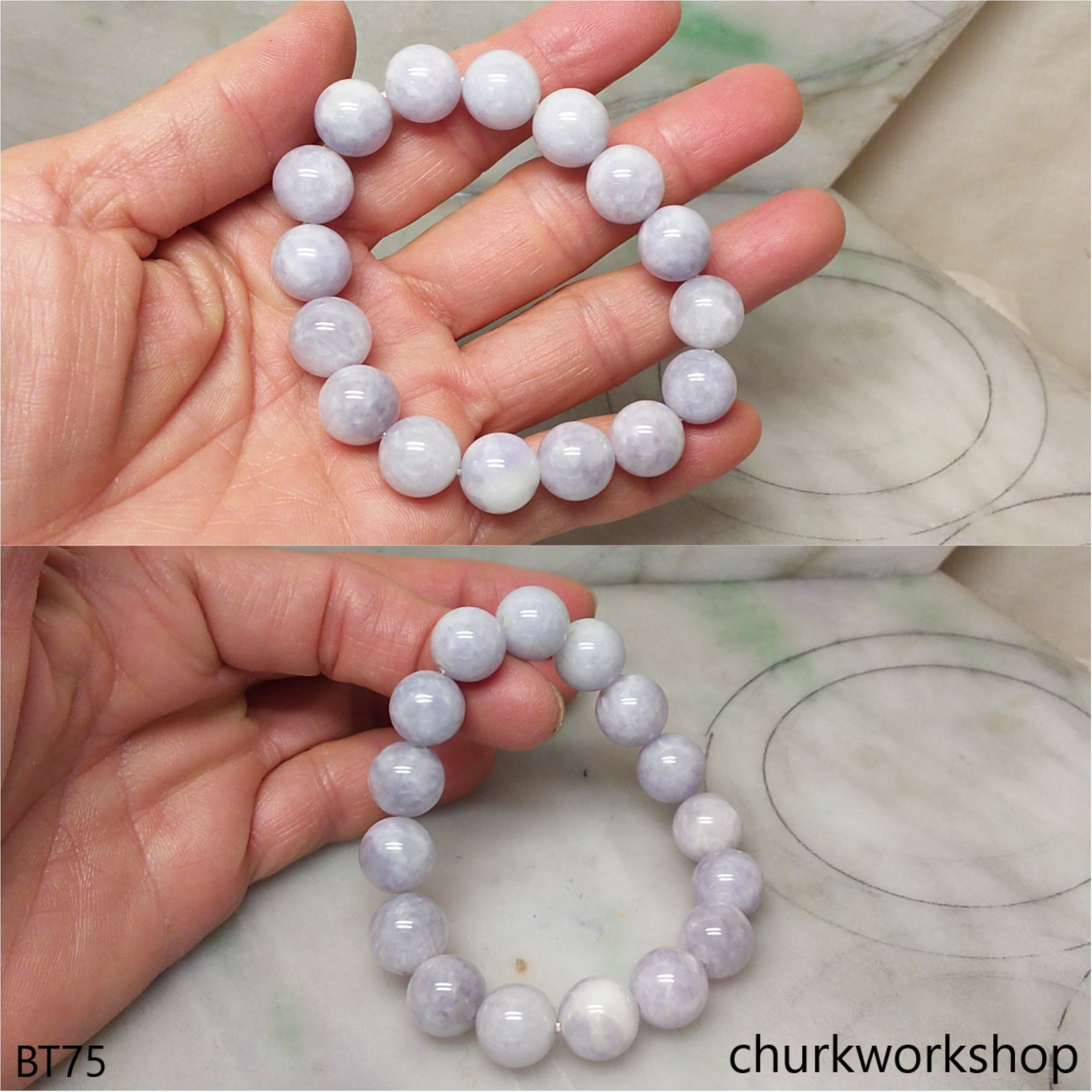 Lavender beads bracelet