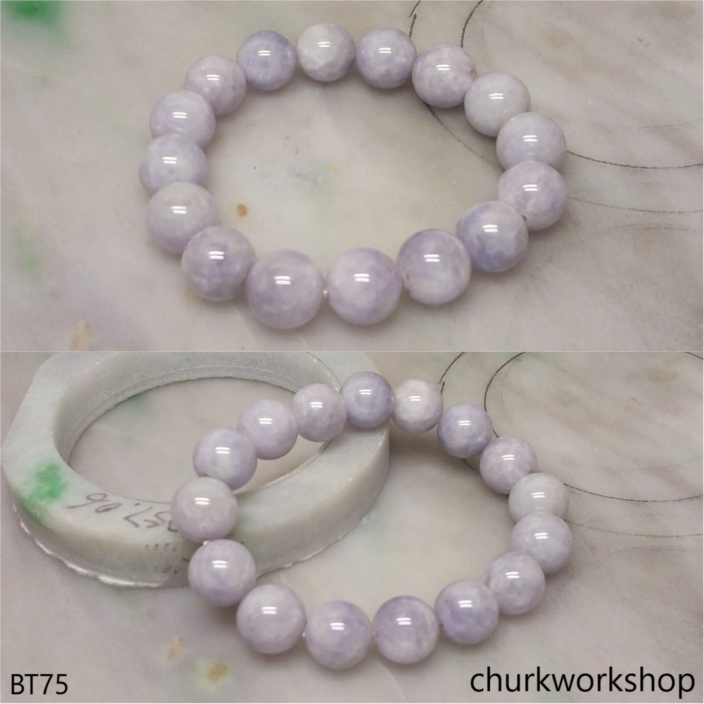 Lavender beads bracelet