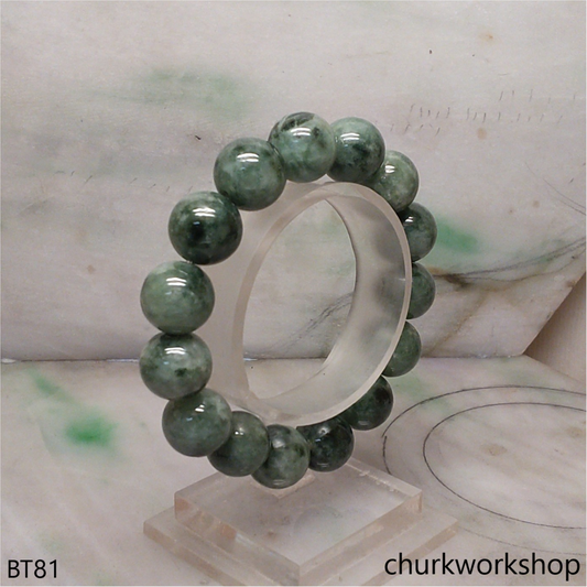 Green  beads jade bracelet