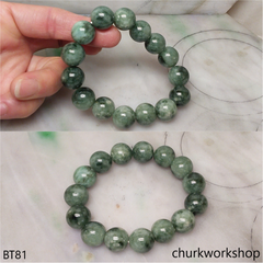 Green  beads jade bracelet