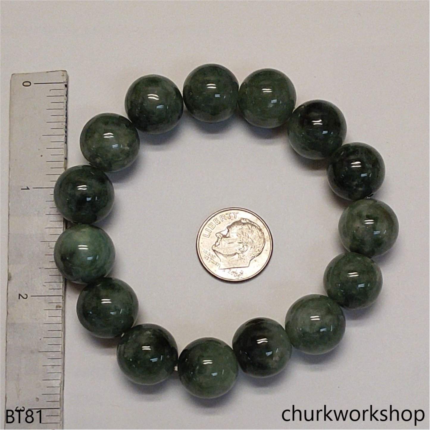 Green  beads jade bracelet