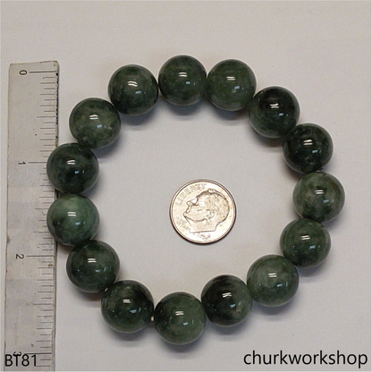 Green  beads jade bracelet