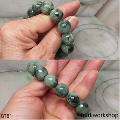 Green  beads jade bracelet
