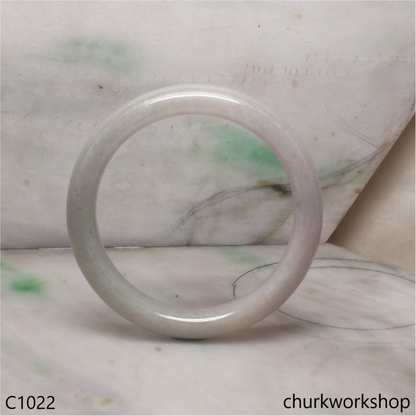 Large grayish lavender and pale green jade bangle