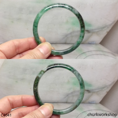 Bluish green jade bangle