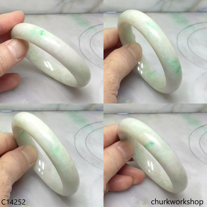 White base with green jade bangle