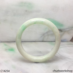 Small white base with green jade bangle