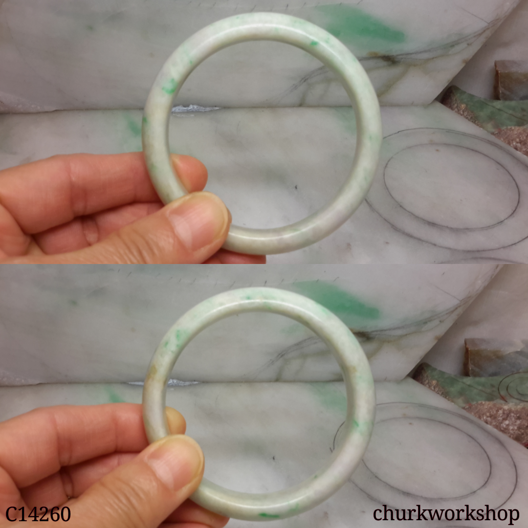 White base with green jade bangle