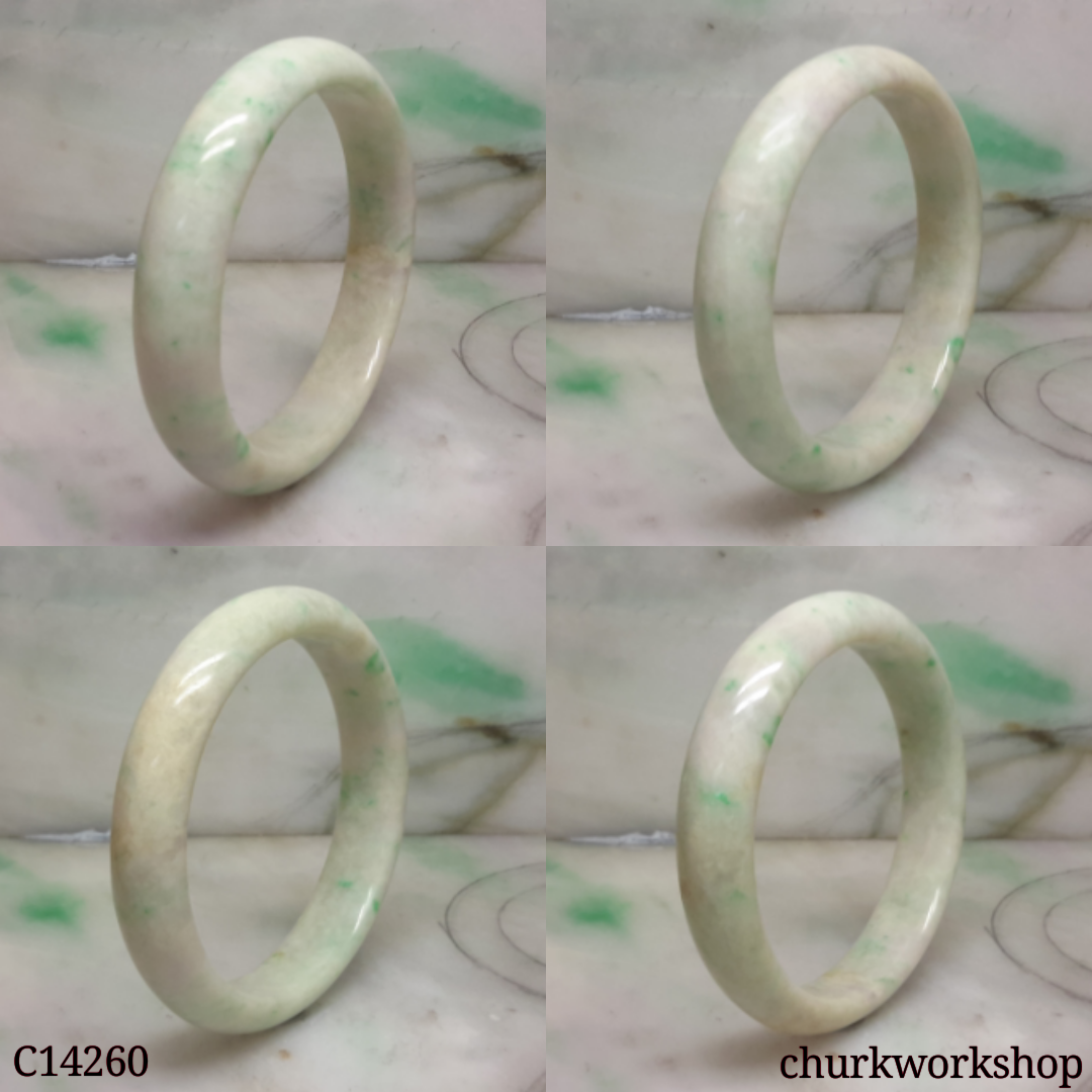 White base with green jade bangle