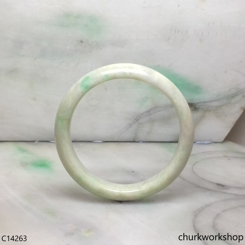 Pale green base with green jade bangle