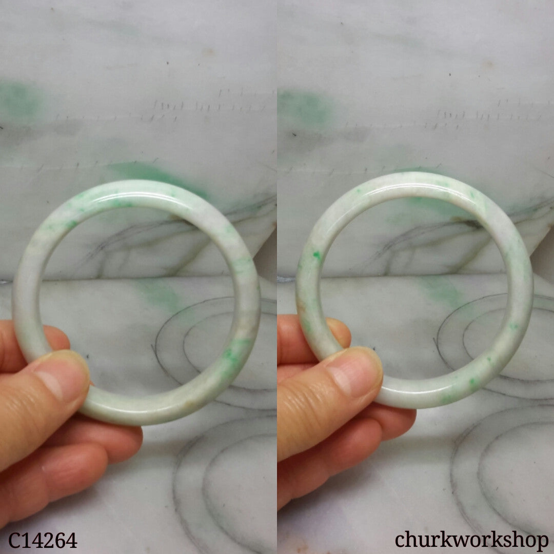 White base with green jade bangle