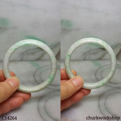White base with green jade bangle