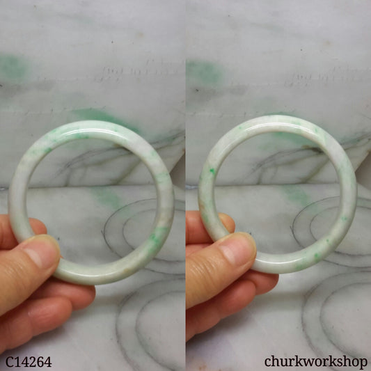 White base with green jade bangle