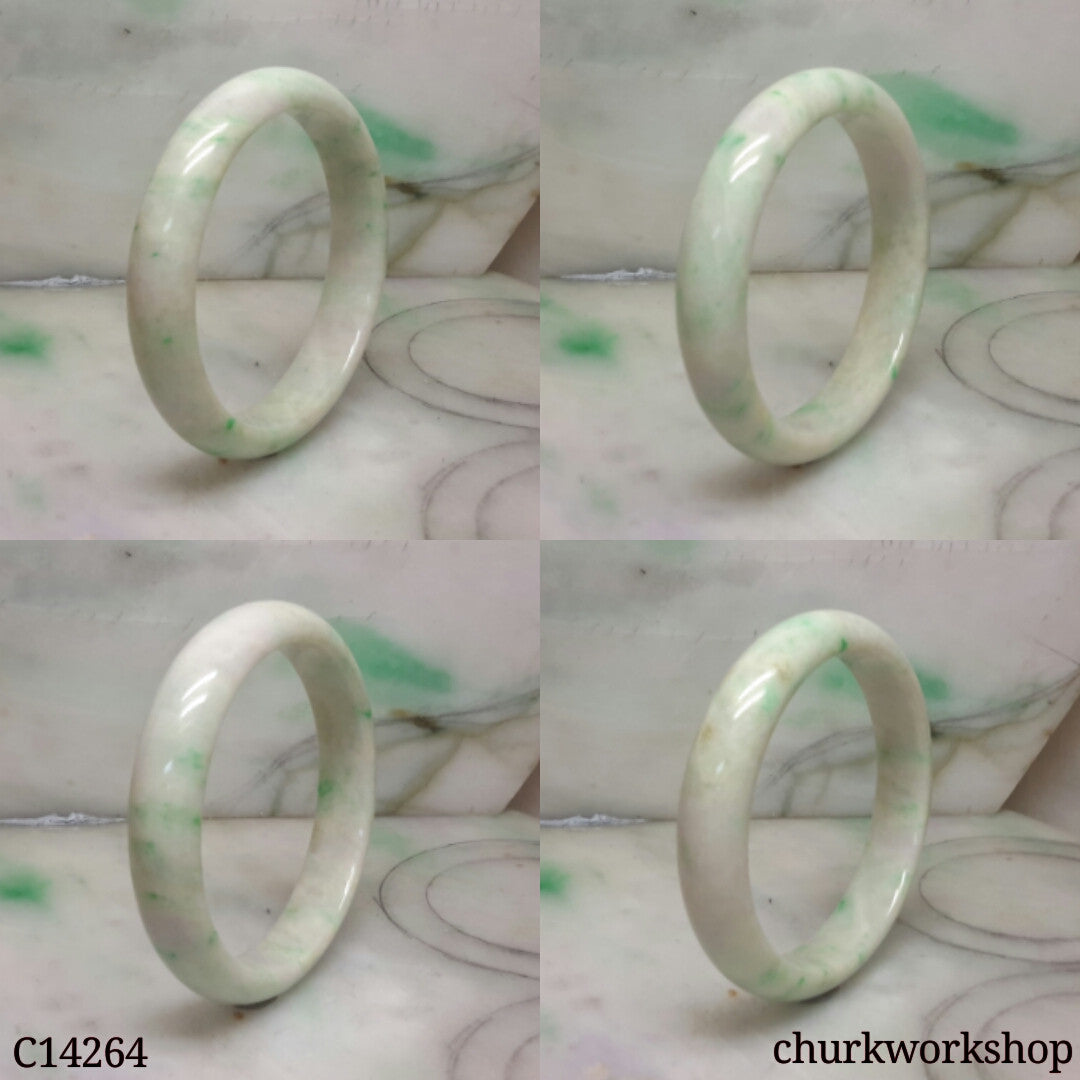 White base with green jade bangle