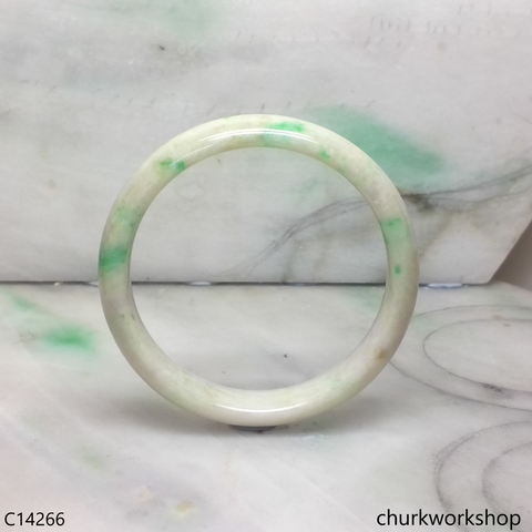 White base with green jade bangle