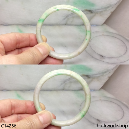 White base with green jade bangle