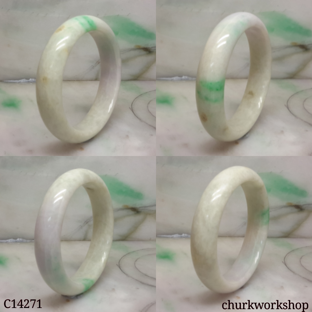 White base with green jade bangle small bangle