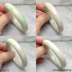 Pale lavender with splotches green bangle