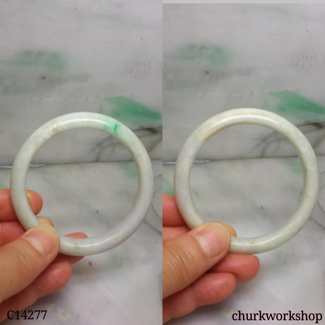 White base with green jade bangle