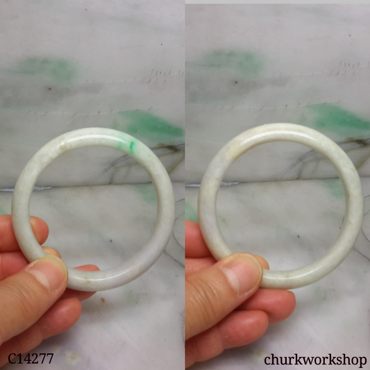 White base with green jade bangle
