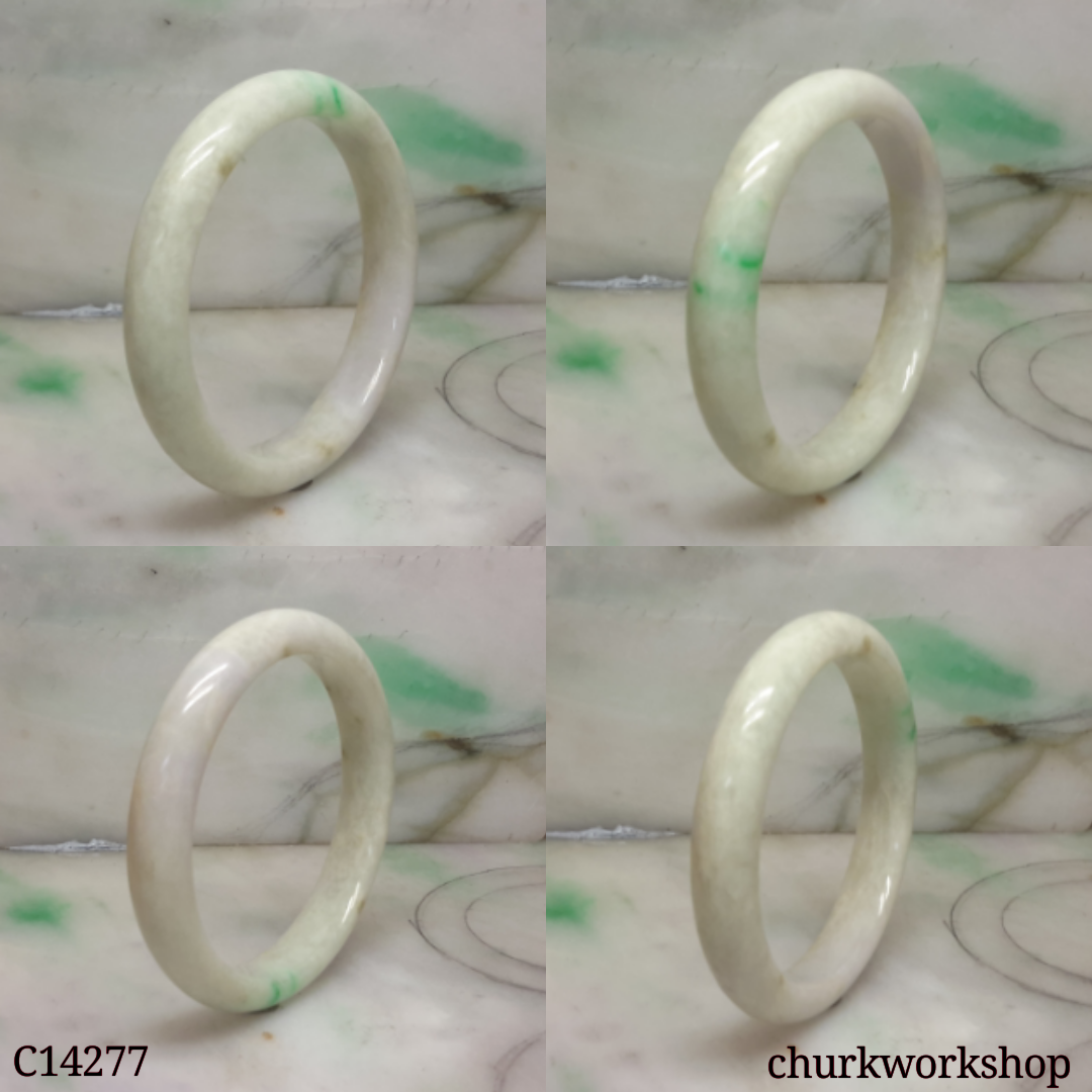 White base with green jade bangle