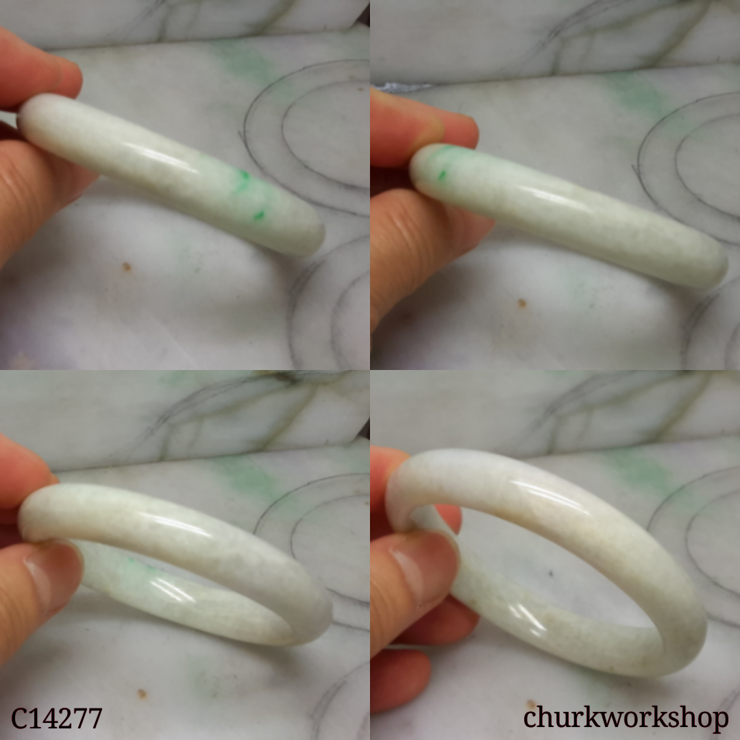 White base with green jade bangle
