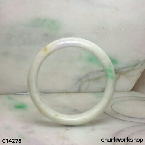 White base with green jade bangle