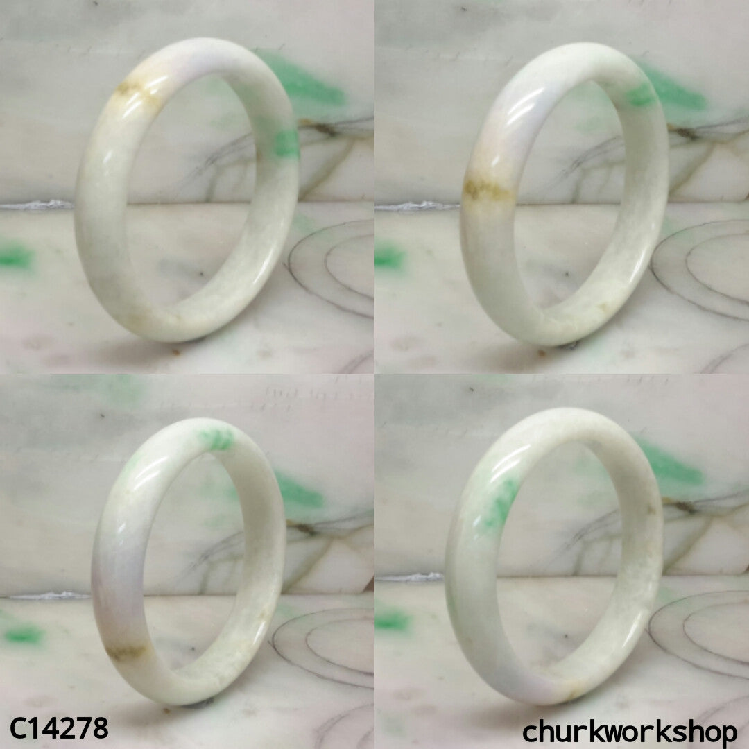 White base with green jade bangle