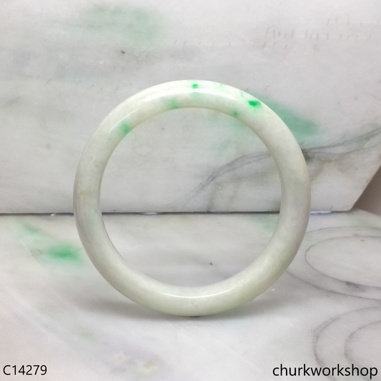Pale green base with green jade bangle