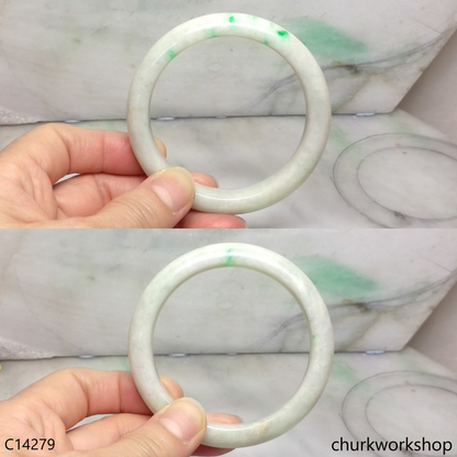 Pale green base with green jade bangle