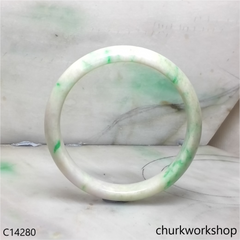 Pale lavender with splotches apple green bangle