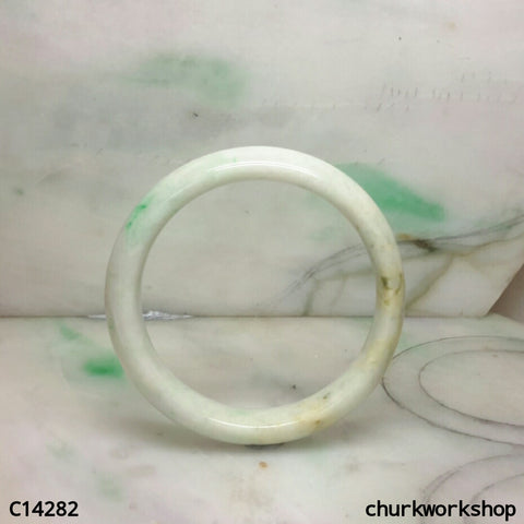 White base with green jade bangle