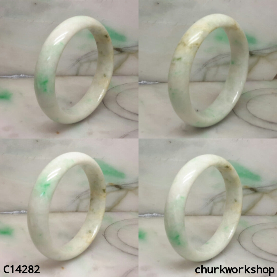 White base with green jade bangle