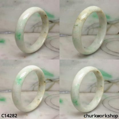 White base with green jade bangle