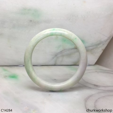Pale lavender with splotches apple green bangle