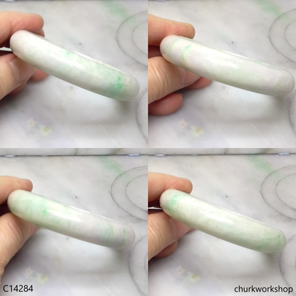 Pale lavender with splotches apple green bangle