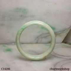 Small white base with green jade bangle