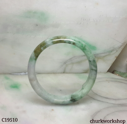 Light green mix dark green jade bangle
