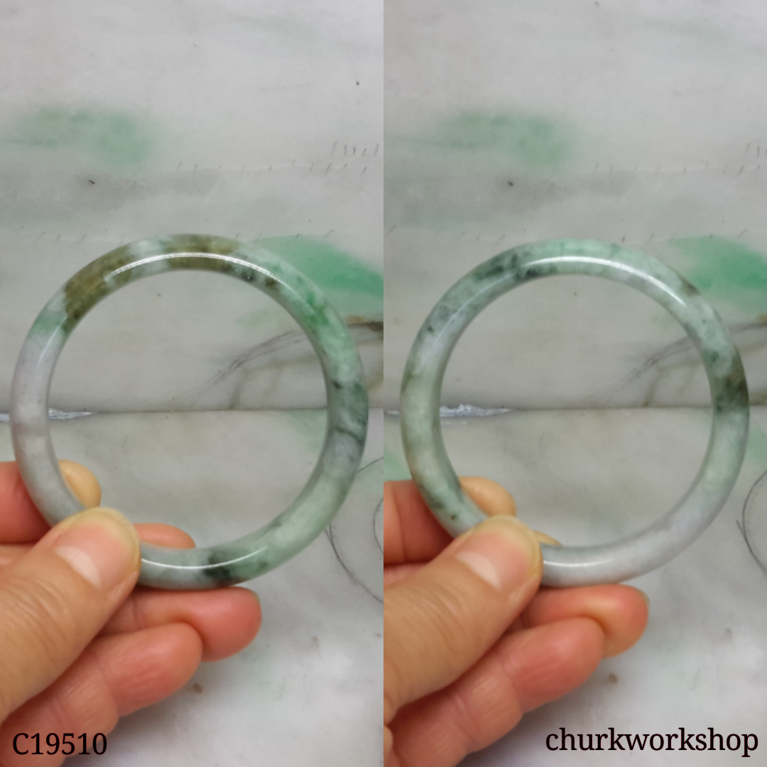 Light green mix dark green jade bangle
