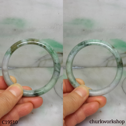Light green mix dark green jade bangle