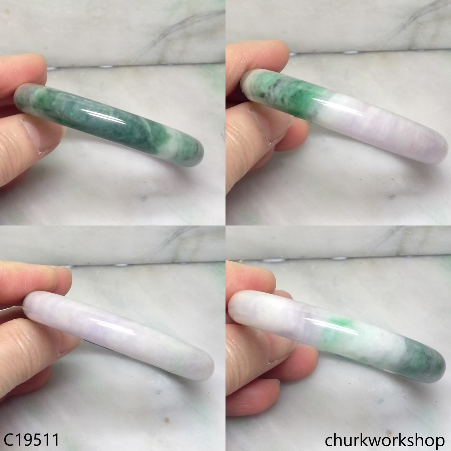 Reserved      Bluish green mix lavender jade bangle