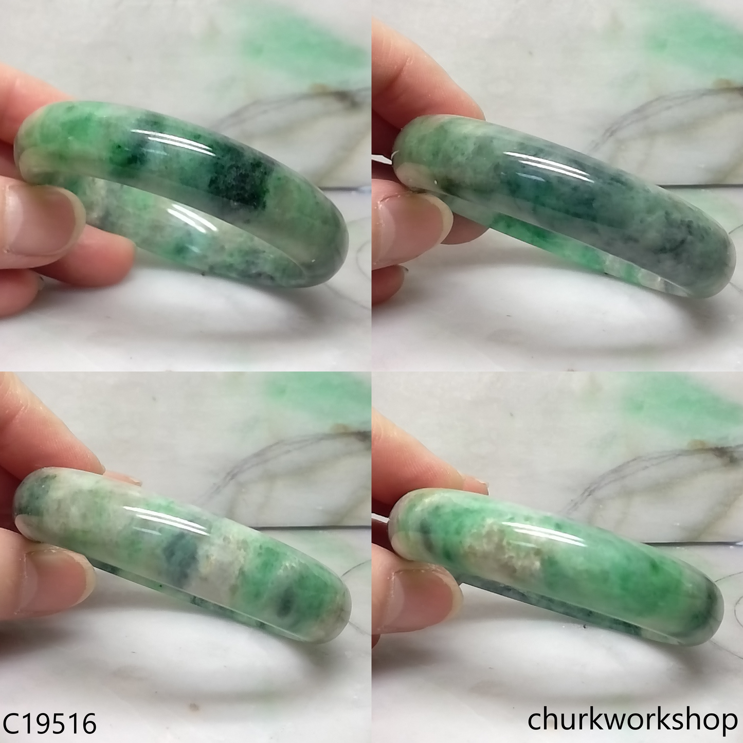 Mix color jade bangle