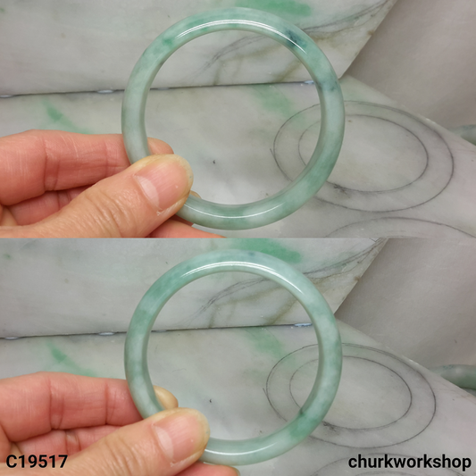 Bluish green jade bangle