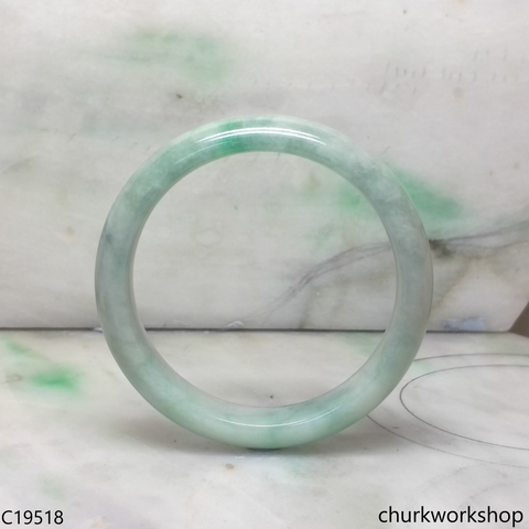 Bluish green jade bangle