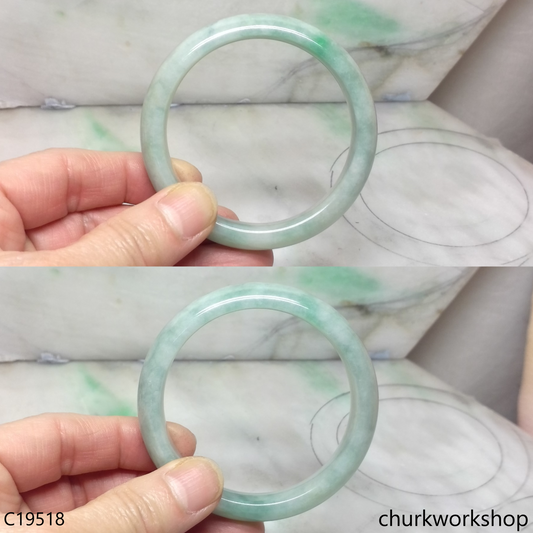 Bluish green jade bangle