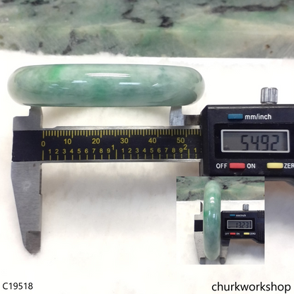 Bluish green jade bangle