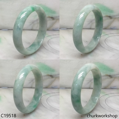 Bluish green jade bangle