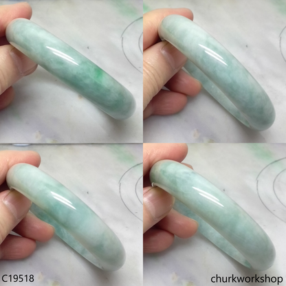 Bluish green jade bangle