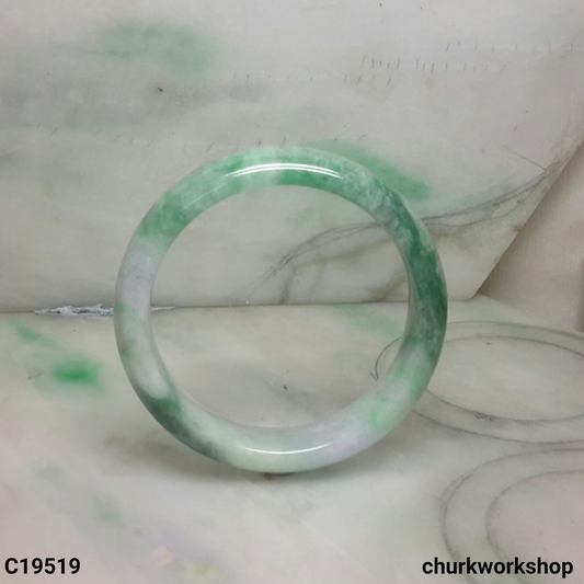 Green mix lavender jade bangle