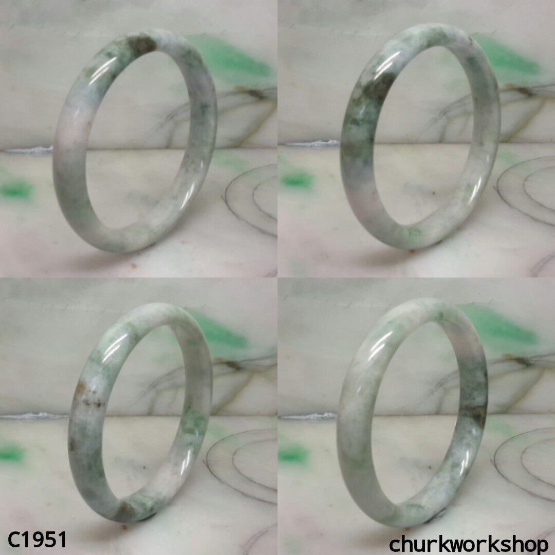 Light green mix dark green jade bangle